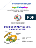 Physics Investigatory Project of Movingcoil of Galvanometer