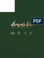 MENU ÁVAH RESTAURANTE 