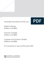 2012 A Level Syllabus