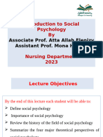 Lecture 1 introduction to Social psychology