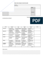 RÚBRICA PARA TRABAJO DE INVESTIGACIÓN