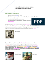 TEMA 2: LA PENÍNSULA IBÉRICA EN LA EDAD MEDIA: PRESENCIA MUSULMANA Y REINOS CRISTIANOS