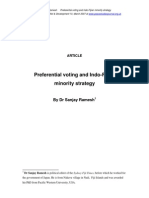 DR Sanjay Ramesh - Preferential Voting and Indo-Fijian Minority Strategy - Journal of Peace and Conflict Devlpmt - March 2007