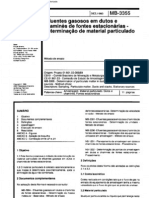 NBR 12019 - 1990 - MB 3355 - Efluentes Gasosos em Dutos e Chamines de Fontes Estacionarias - Determinacao de Material Particulado