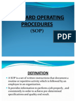 Standard Operating Procedures