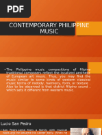 CONTEMPORARY PHILIPPINE MUSIC