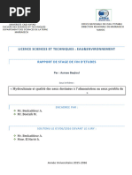 Hydrochimie et qualité des eaux destinées à l’alimentation en eaux potable de la ville El Kelaa des Sraghna