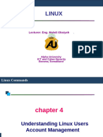 Ch. 4 Managing Linux Users Account Mangment