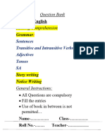 English practice sheet Aadi HYE