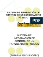 Sistema de InformaciÓn de Control de Un Parqueadero