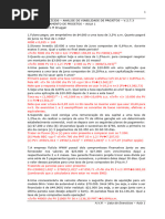 Análise de Viabilidade de Projetos - Lista de Exercícios - Gabarito - Aula 1