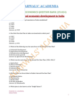 ISC CLASS 11 ECONOMICS PLANNING AND ECONOMIC DEVELOPMENT IN INDIA QUESTION BANK