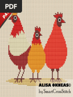 Smart Chickens Cross Stitch Pattern