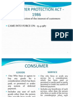 Consumer Protection Act - 1986