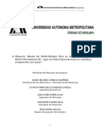 Proyecto Pre-Factibilidad Planta Procesamiento de Jugos