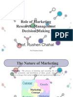 Role of Marketing Research - Management Decision Making