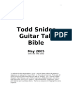 Todd Snider Guitar Tab Bible