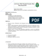 Plano Anual de Matemática 2º Ano Escola Fernando Mota