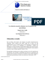 La Relación Maestro-Alumno en El Contexto Del Aprendizaje