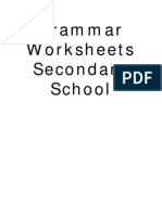 Grammar Worksheets Secondary