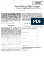 Integral Equation Method To Solve Dipole Antenna Parameters