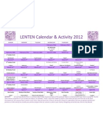 LENTEN Calendar 2012