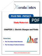 Chapter 1 Electric Charges and Fields Notes