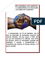 A Declaração Universal Dos Direitos Humanos e A Importância Da Educação