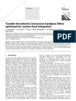 Tunable Ferroelectric Microwave Bandpass Filters Optimised For System-Level Integration