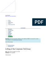 Lifting of Corporate Veil