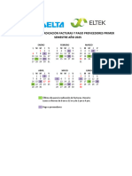 Cronograma semestre I Año 2025 Proveedores