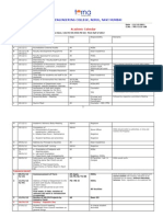 Terna Engineering College, Nerul, Navi Mumbai: Academic Calendar