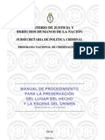 Manual de Procedimiento para La Preservacion Del Lugar Del Hecho y La Escena Del Crimen 2011