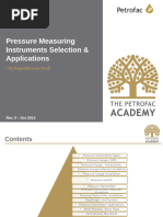 Pressure Measuring Instruments Selection Applications