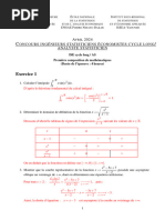 Corrige Maths I ISE CL As