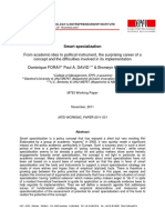 Smart Specialization. From Academic Idea To Political Instrument, The Surprising Career of A Concept and The Difficulties Involved in Its Implementation