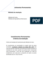 Investimentos Temporrios e Permanentes PPT Modo de Compatibilidade