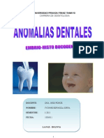 Anomalias Dentarias