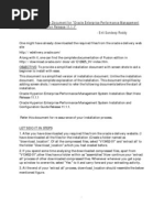 Simplified Installation Document For "Oracle Enterprise Performance Management System, Fusion Edition Release 11.1.1" - Enti Sandeep Reddy