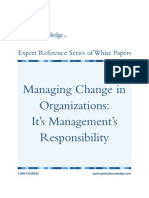 Managing Change in Organizations: It's Management's Responsibility