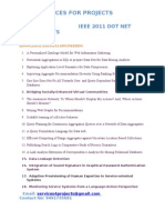 Dot Net Ieee 2011 Projects Lists