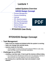 Embedded Systems Overview: - RTOS/EOS Design Concept