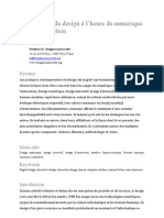 Notions Clés Du Design À L'heure Du Numérique Et de L'interaction