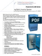 Emergency Lighting Static Inverter System: Powerlite El - 200 Series