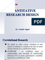 Quantitative Research Design Dr. Azadeh Asgari