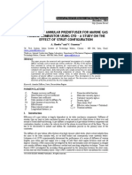 Modeling of Annular Prediffuser For Marine Gas Turbine Combustor Using CFD - A Study On The Effect of Strut Configuration