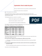 Optimal Selection of Generators