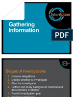 SEA Investigations WOrkshop Session 4 - Gathering Information