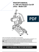 Operator'S Manual 14 In. (356 MM) Abrasive Cut-Off Machine - Model C357