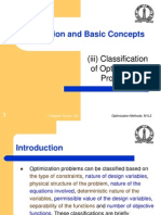 Introduction and Basic Concepts: (Iii) Classification of Optimization Problems